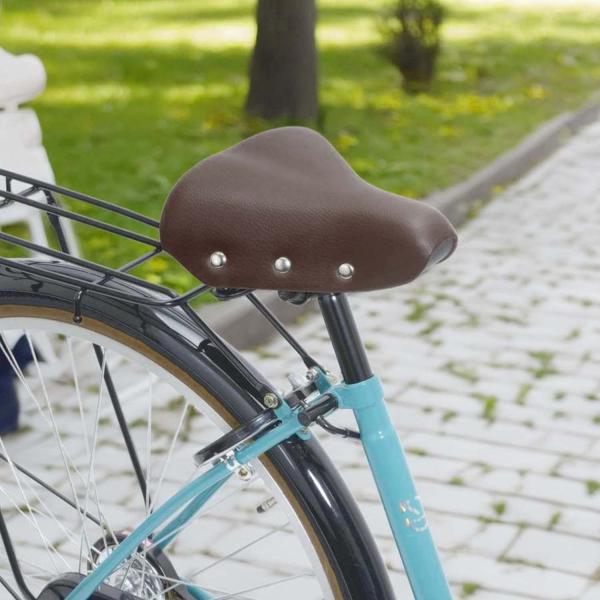 サイドに鋲がついたデザイン性に優れたテリーサドル。ソフトな質感で座り心地抜群。ヤグラ付き。※デザイン・仕様などは予告なく変更・改良することがありますので、予めご了承ください。