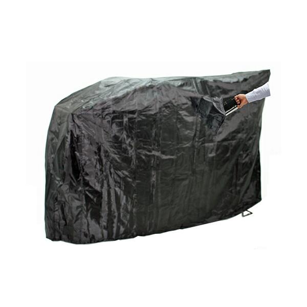 闇に隠れるブラックカラーで盗難を防止。バッテリーを取り出しやすいファスナー付きだから電動アシスト自転車に最適。立体成形で車体をしっかり包み、ホコリ・雨・サビ・紫外線から大切な自転車を守ります。幼児座席装着車にも対応するハイバックタイプ。しゃ...