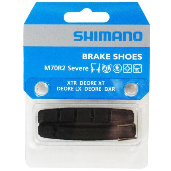 カートリッジタイプのVブレーキ用シューパッドです。　●セット内容：シューパッド×2/抜止めピン×2●シビアコンディション用●対応モデル：BR-M970/BR-M960/BR-M951/BR-M950/BR-M770/BR-M760/BR-M...