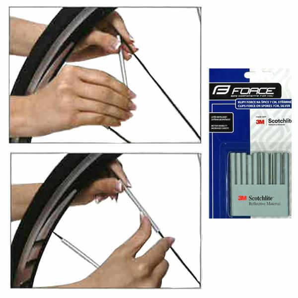 ●信頼の３M反射材●車輪スポークに取り付ける反射アクセサリー【サイズ】７センチ　１０本入り