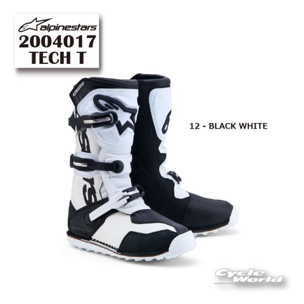 正規品〔Alpinestars〕 2004017 TECH T ブーツ ＜BLACK WHITE (12)＞ テックT MX トライアル オフロード アルパインスターズ 【バイク用品】