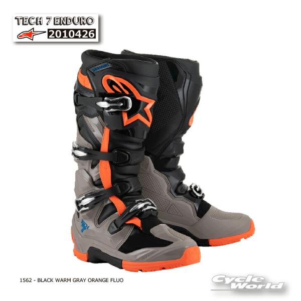 正規品【ALPINESTARS】TECH 7 ENDURO《2010426》 BLACK WARM GRAY ORANGE FLUO(1562)