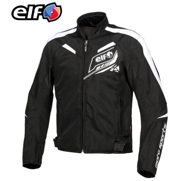 ELF EJ-S115 メッシュジャケット M ブラック&レッド elf ELF エルフ EJ-S115 SPORT MESH JACKET スポルトメッシュ