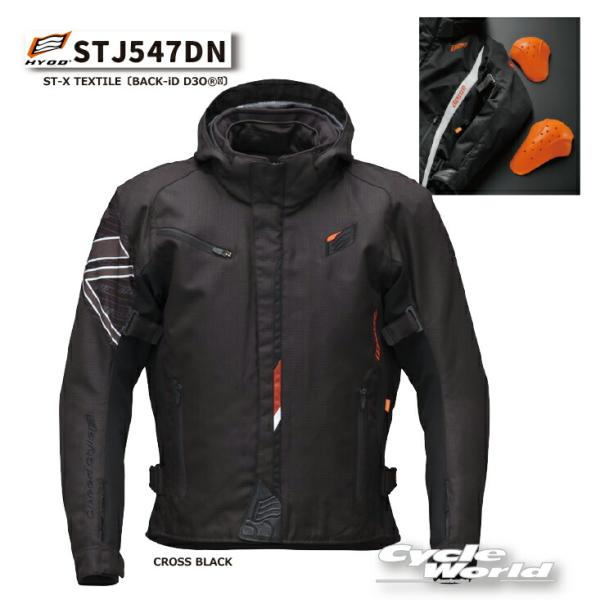 hyod ST-W FALXジャケット ☆【HYOD】STJ547DN《CROSS BLACK》 ST-X TEXTILE〔BACK-iD D3O