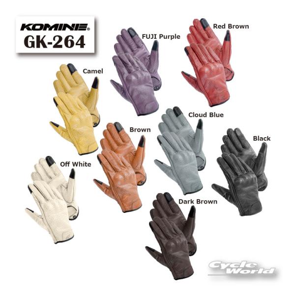 ☆正規品【KOMINE】GK-264 プロテクトレザーグローブ 　レザー　春夏　夏用　ツーリング　 コミネ【バイク用品】
