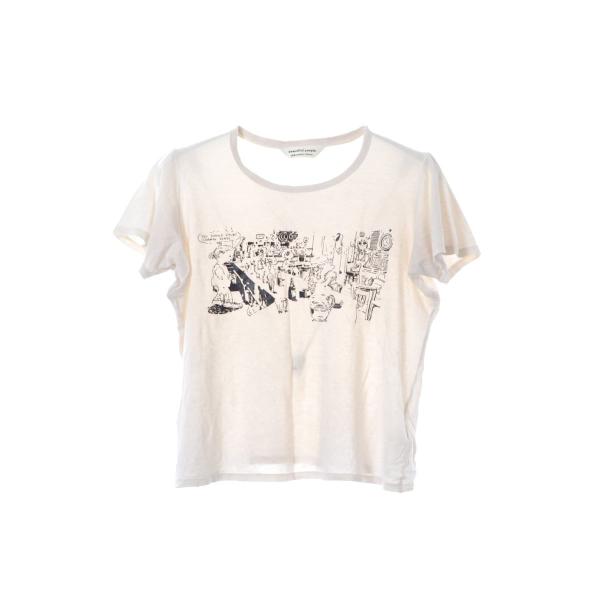 beautiful people プリント Tシャツ 150 ホワイト ビューティフル