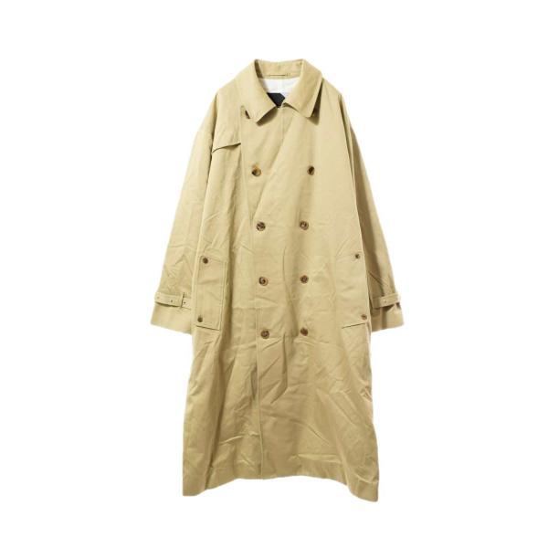 美品 ATON オーバーサイズ コットン トレンチコート 6 ベージュ