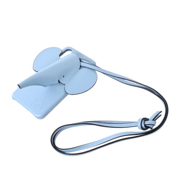 LOEWE ゾウさん型 レザー スマホケース - ブルー ロエベ