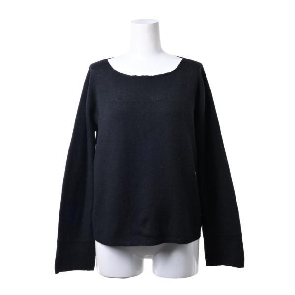 美品GUCCIカシミヤ混ブラックJK36背面ニットおしゃれSS-Sクリーニング済 GUCCI カシミヤ プルオーバー クルーネック ニット S ブラック