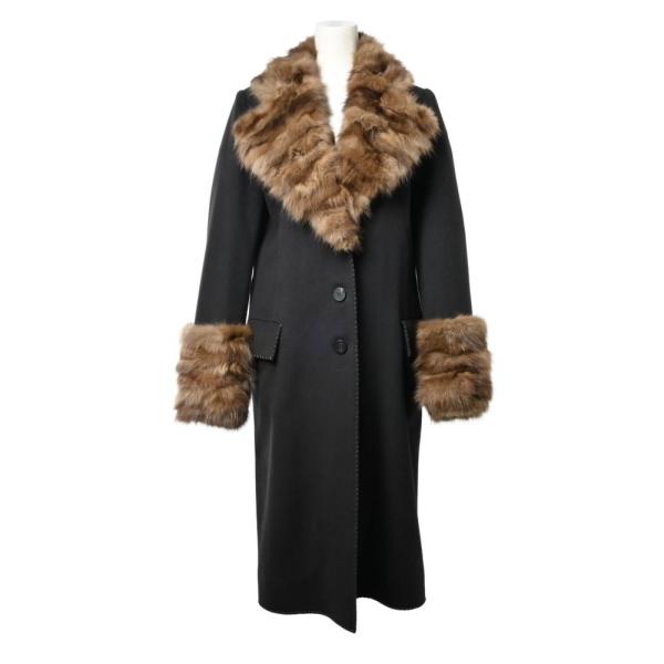FENDI（フェンディ） 美品 ロシアンセーブル カシミヤ ロングコート 40