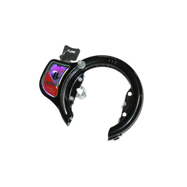 キー:シリンダーキー２本特徴:新機構！！ピンシリンダー式で押すだけで開錠する簡単便利なリング錠です