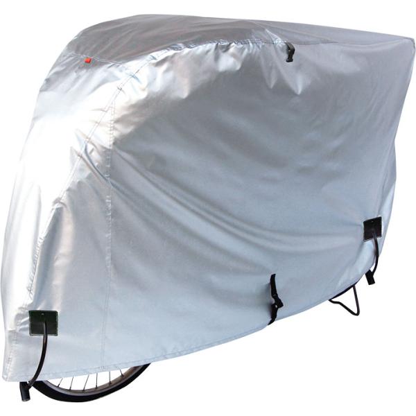 自転車カバー適応車種:「後カゴ装着車」２０〜２８型/電動アシスト２０〜２７型/シティ車、軽快車、一般低床車長さ:約１９６cm高さ:約１０４cm幅:約６０cm特長(1):ぴったりフィットの立体縫製特長(2):上部バックル付で濡れた後、干すのが...