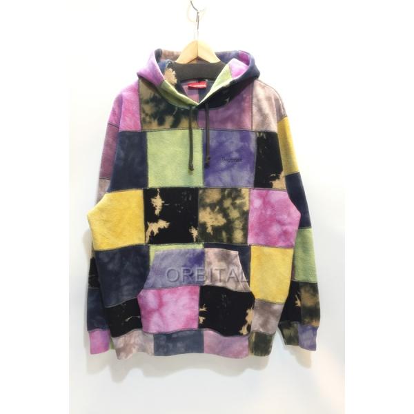 supreme patchwork tie dye hoodie