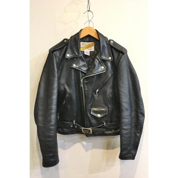 Schott 106 90s バイカータグ ダブルライダースジャケット ブラック-
