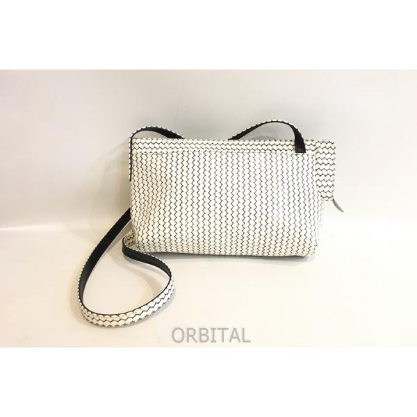 美品ヒロコハヤシ ショルダーバッグオッティカシルバーチェーン