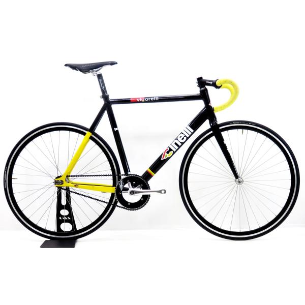 ★★チネリ CINELLI ヴィゴレッリ VIGORELLI 年式不明 アルミ ピストバイク サイズ不明 C-T560mm ブラック×イエロー