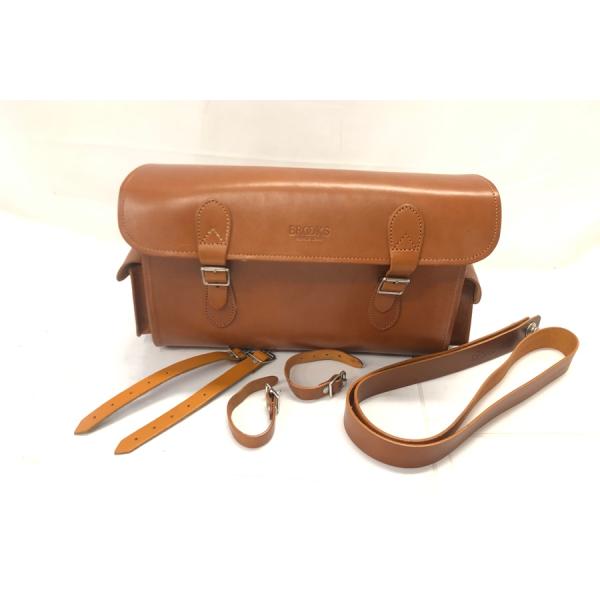ビンテージ　ブルックスBROOKS ブラウン本革レザーサドルバッググレンブルック BROOKS ブルックス GLENBROOK グレンブルック LEATHER BAG レザー