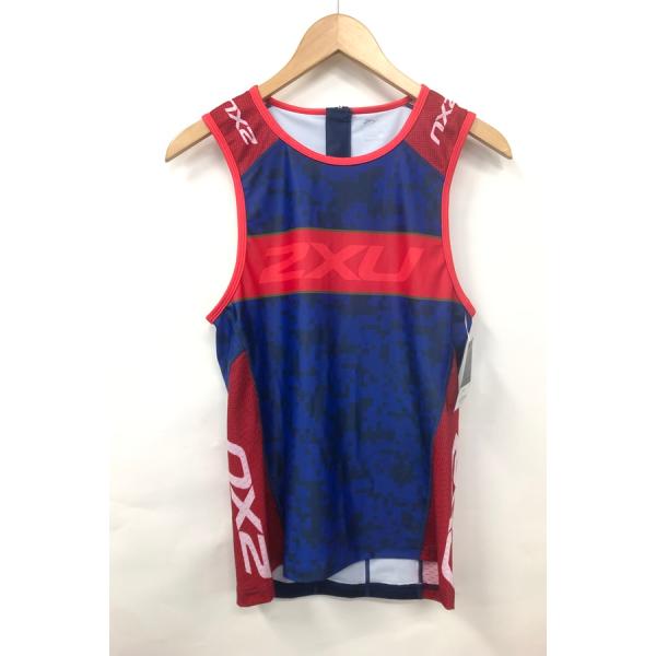 未使用品 2XU ツータイムズユー パフォーム カスタムトライトップ MX5482A ネイビー レッド トライアスロン XL【値下げ】