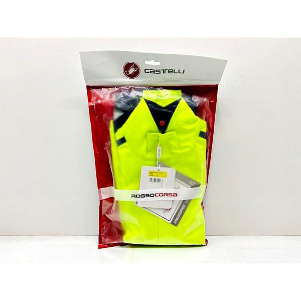 未使用品 カステリ CASTELLI ペルフェット ロス ジャケット PERFETTO RoS CON JKT ROSSO CORSA Sサイズ イエロー