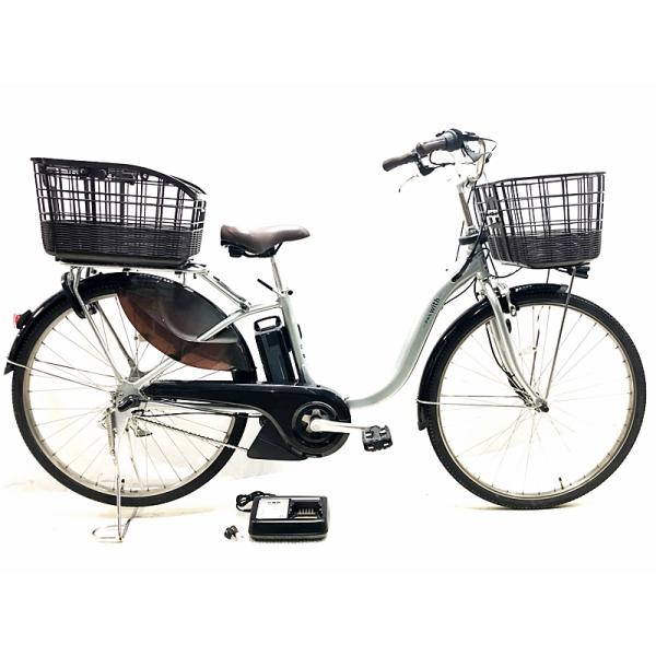 【電動自転車】ヤマハ　パス　4ah新品バッテリー付き　26インチ　シルバー　若林自転車　膳所店　SALE❗️ PAS Cheer（パス チア）「PA26CH」26インチ 変速なし 電動自転車 -25