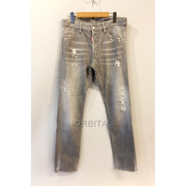 代官山)DSQUARED2 COOL GUY JEAN S74LB0474 S30260 ストレッチ スリム テーパードー ジーンズ  グレー サイズ46
