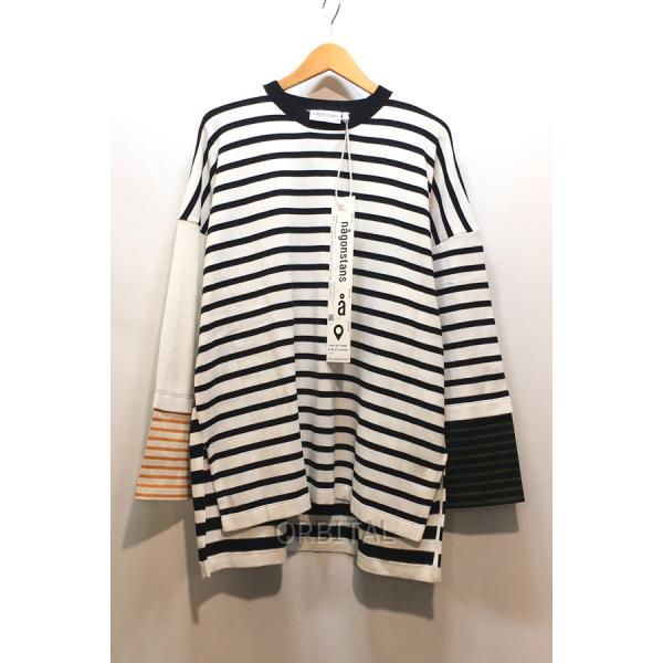 nagonstans 22aw mix border pullover