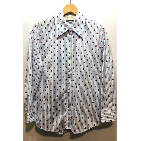 オールドグッチ　シャツ 長袖 Gucci (総柄シャツ 　レディース　総柄 GG オールドグッチシャツ 長袖 Gucci (総柄シャツ レディース総柄 GG