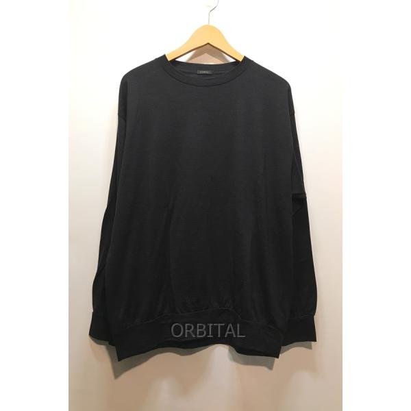 COMOLI（コモリ） 経堂) サマーウール 長袖クルー トップス チャコール