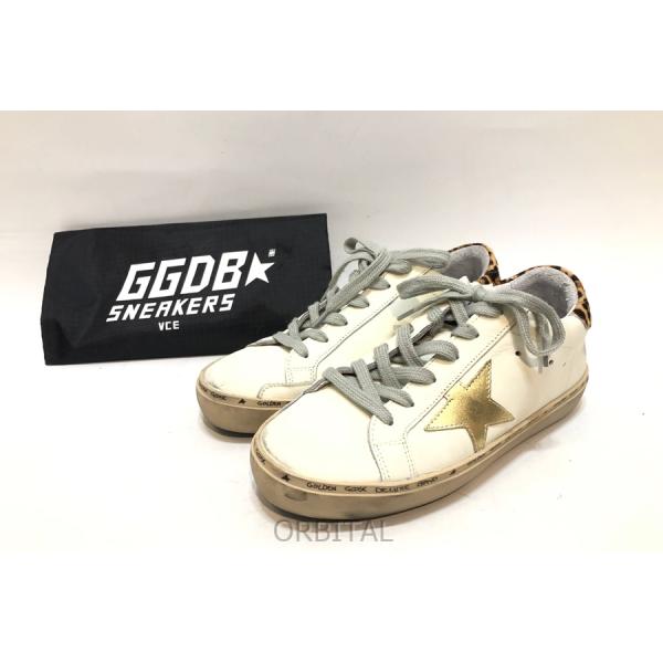 売り切り‼️ゴールデングースハラコスニーカーゴールドスター37