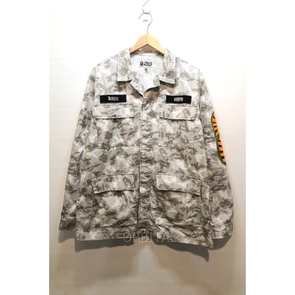 [90s A BATHING APE] デジタル猿カモ ミリタリーシャツ M A BATHING APE（アベイシングエイプ） 経堂) アベイジングエイプ
