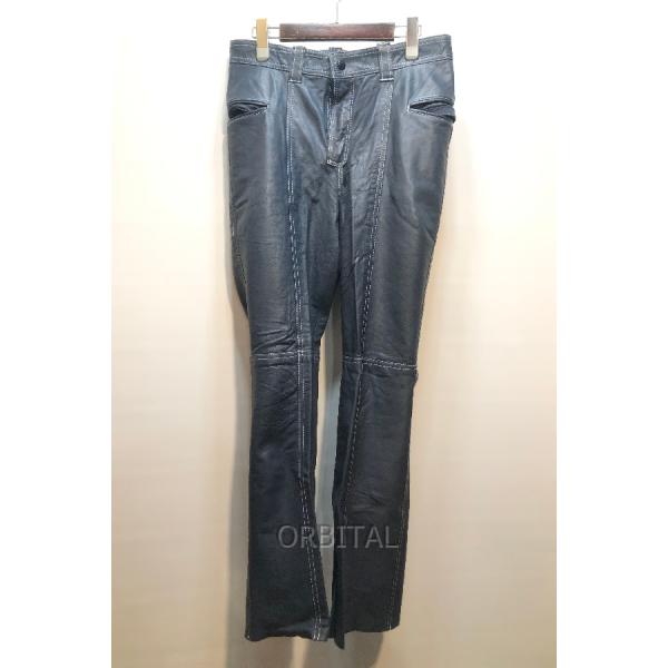 経堂) ミドリカワ Midorikawa リバーシブル レザー パンツ