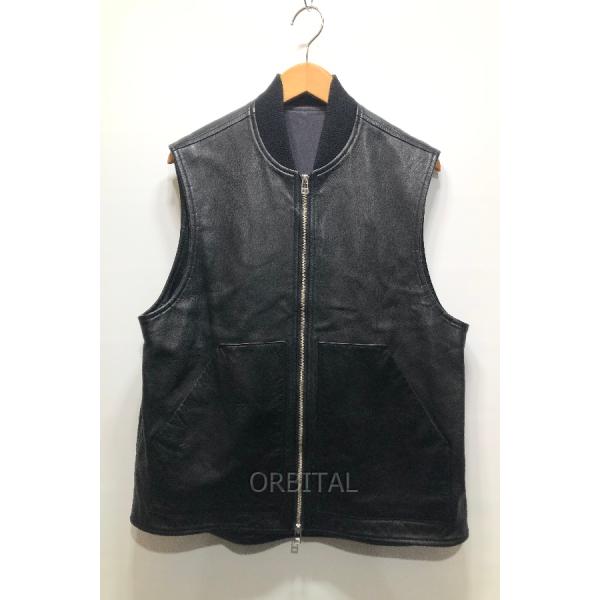 経堂) URU × GARDEN ウル ガーデン 別注 ZIP-UP COW LEATHER VEST