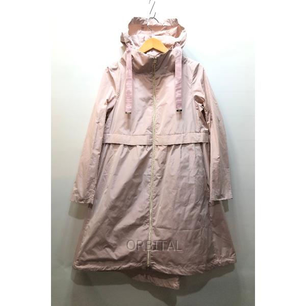 ヘルノ ダブルジップ フーデッドコート グレージュ PA0030D ゴールド金具 HERNO - 雑誌掲載*HERNO ヘルノ PA0030D フードダブルジップ コート