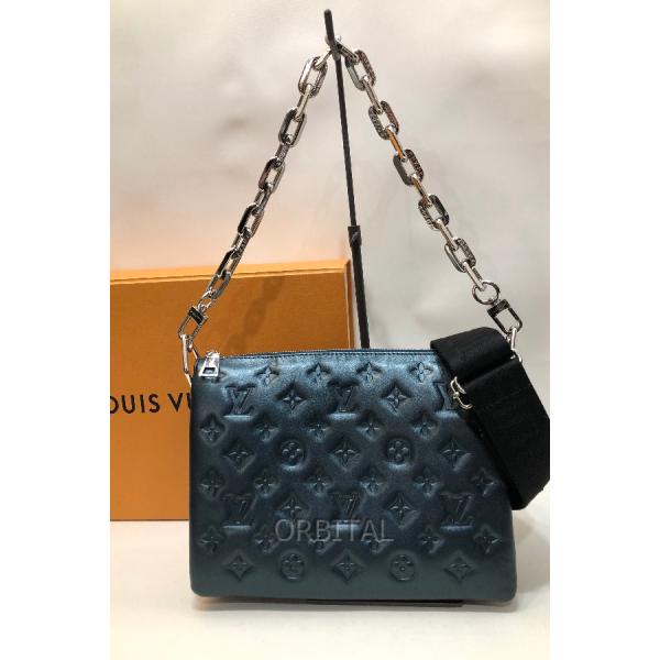 【美品】ルイヴィトン 【LOUIS VUITTON】M21491 クッサンBB モノグラムビーズ ブラックレザー 2WAY チェーンショルダーバッグ クラッチ 斜め掛け LV  COUSSIN BB SHOULDER BAG【SAランク】【中古】 ルイヴィトン】クッサン BB 美しい虹色モノグラム＆チェーン (Louis
