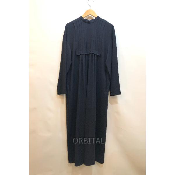 エンフォルド　ドレス　ダークネイビー　36サイズ ENFOLD（エンフォルド） 経堂) ピンタック ドレス PIN-TACK DRESS