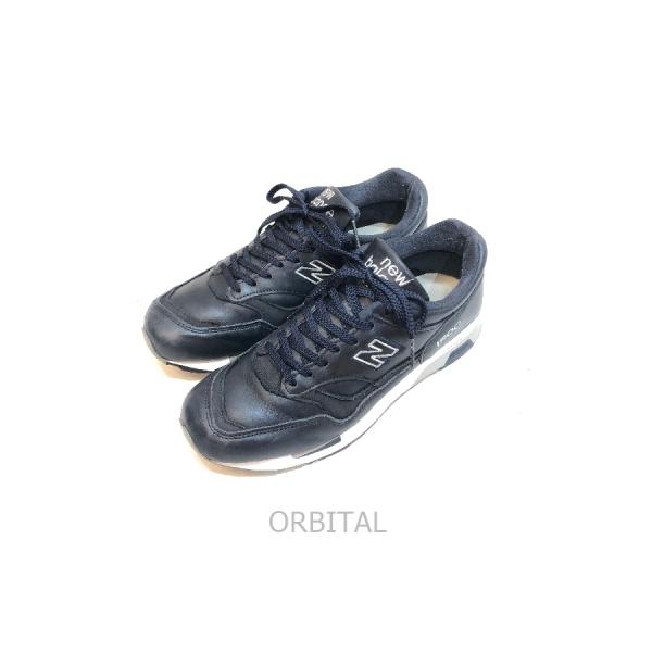 経堂) ニューバランス New Balance 英国製 M1500NAV ネイビー US8 スニーカー 靴 レザー シューズ メンズ 約26cm ローテク
