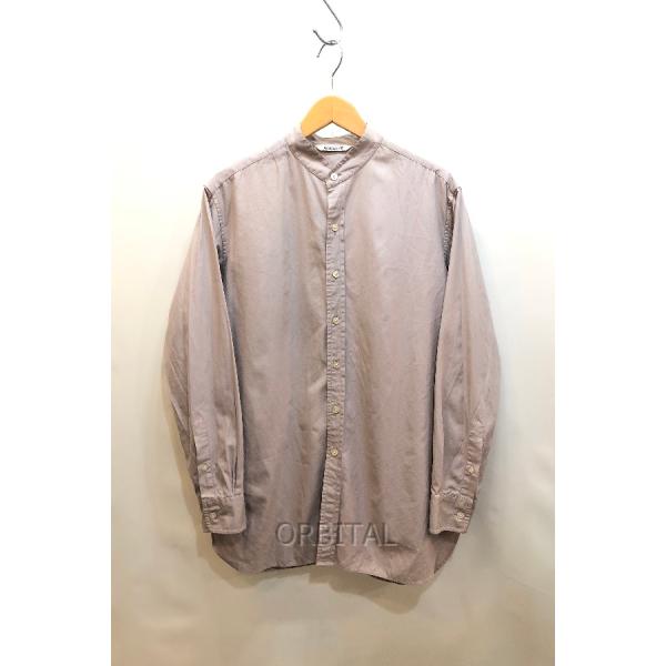経堂) オーラリー AURALEE WASHD FINX TWILL バンドカラーシャツ ベージュ A20AS03TN サイズ1 メンズ シャツ トップス 長袖 S位