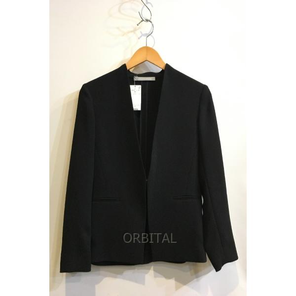 美品 theory luxe セオリーリュクス ノーカラージャケット ブラック 極美品】Theory luxe ノーカラージャケット Lサイズ ブラック