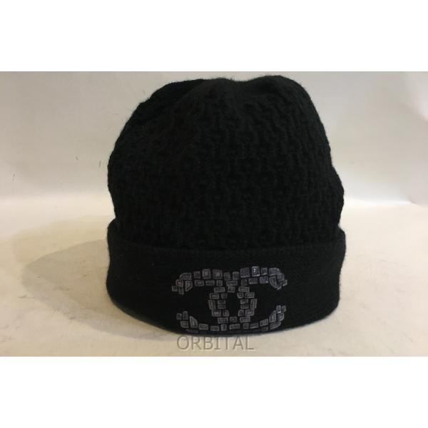CHANEL シャネル　ニット帽　ココマーク　ブラック　カシミヤ シャネル CHANEL CHANEL ニット帽 AAB254 B21462 カシミヤ ココ