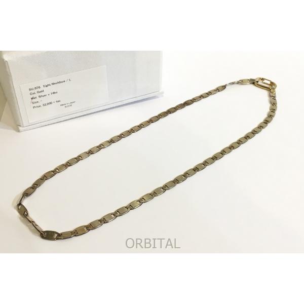 二子玉)8UEDE スエード エイトネックレス サイズ L ゴールドカラー 