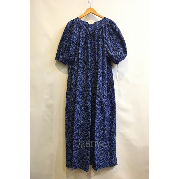 ６　ROKU ロク⁑コットンドビードレス　半袖ロングワンピース　淡いブルー　38 二子玉) 6 ROKU ロク 未使用 2WAY DOBBY FLOWER PRINT DRESS ドビー