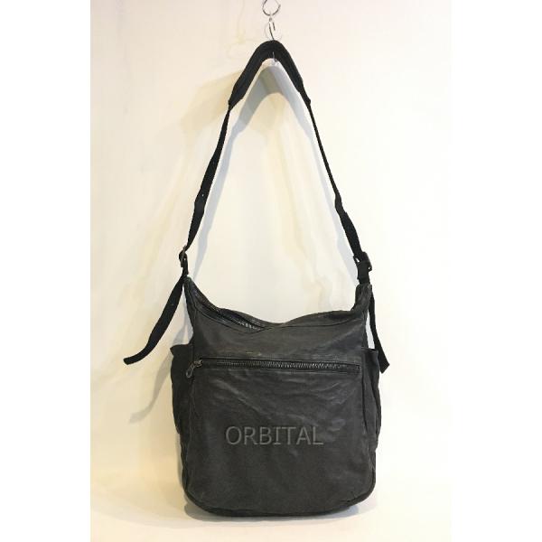 バックラッシュ レザーウェストバック ブラック ISAMU KATAYAMA BACKLASH - Double Shoulder Waste Bag