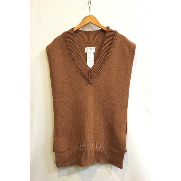 Maison Margiela S50TH0050 S17785 ニットベスト 二子玉) Maison Margiela メゾンマルジェラ 21AW Vネックタバード