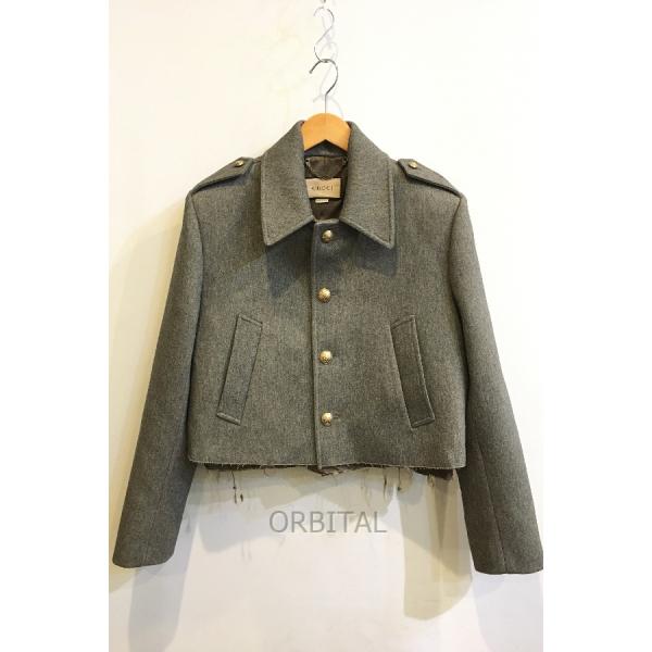 二子玉)GUCCI グッチ カットオフ ウールショートジャケット 二子玉)GUCCI グッチ カットオフ ウールショートジャケット