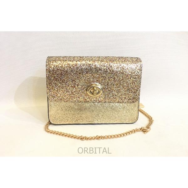 二子玉)COACH コーチ F37469 グリッターチェーンショルダーバッグ