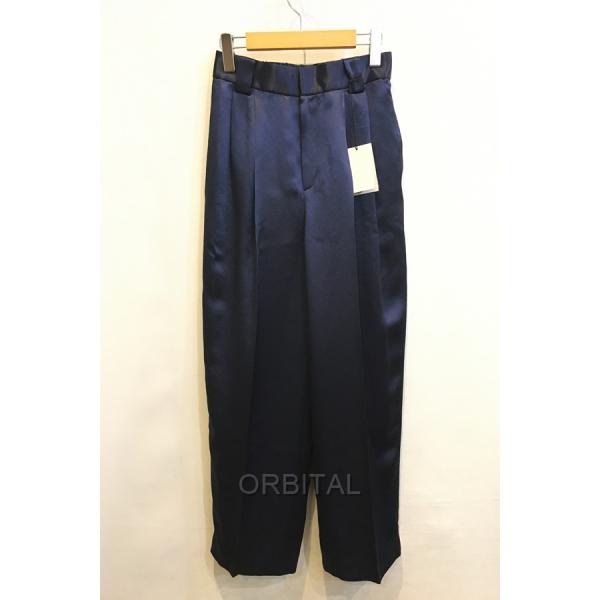 二子玉) conte コンテ 24AW 未使用 アセテート サテン タック ワイド