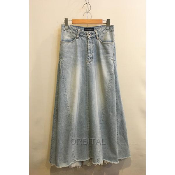 MADISONBLUE　トラペーズデニムロングスカート　フレア MADISONBLUE/マディソンブルーE 5POCKT REMAKE A-LINE SK DENIM