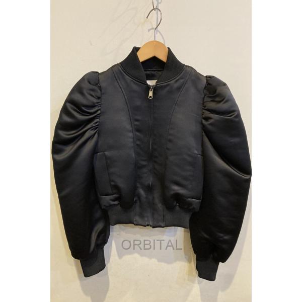 シーニュ cygne ギャザーショルダ－ サテンブルゾン パフスリーブジャケット cycleparadisestore_nkt-