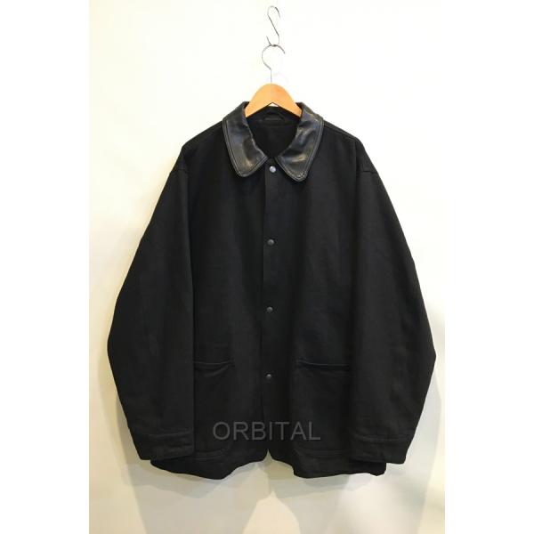 二子玉) COMOLI コモリ 24AW デニム レザー ワークジャケット A03