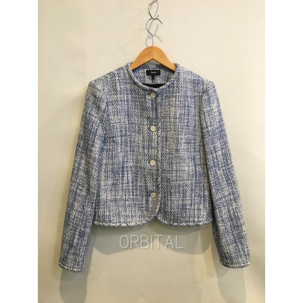 二子玉) Theory セオリー WOVEN TWEED CN CLEAN JKT コットンツイード